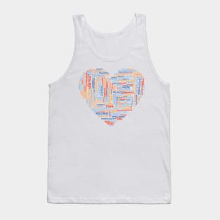 Motivational Heart Design Tank Top